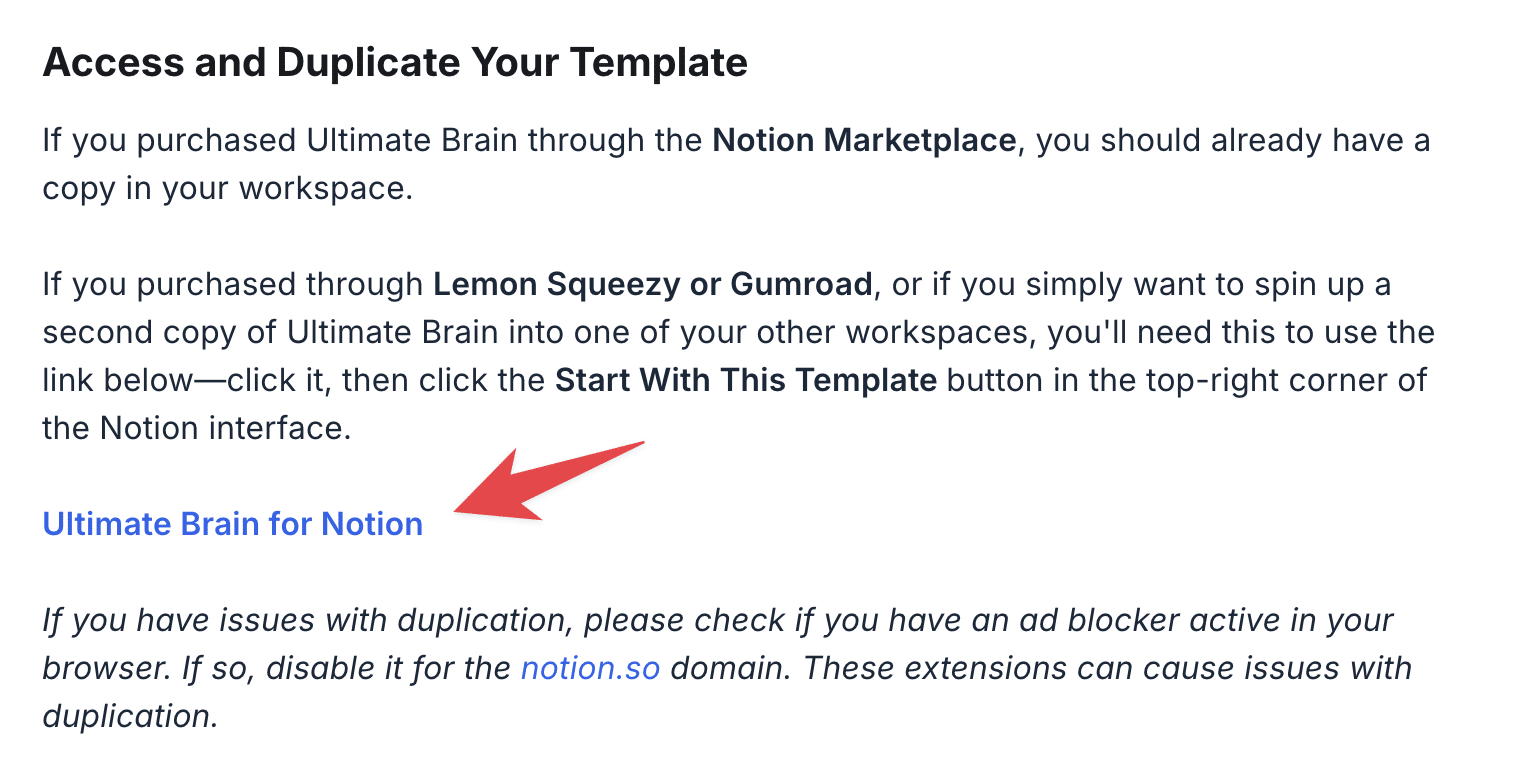 How to Add Ultimate Brain to Notion - Ultimate Brain Docs