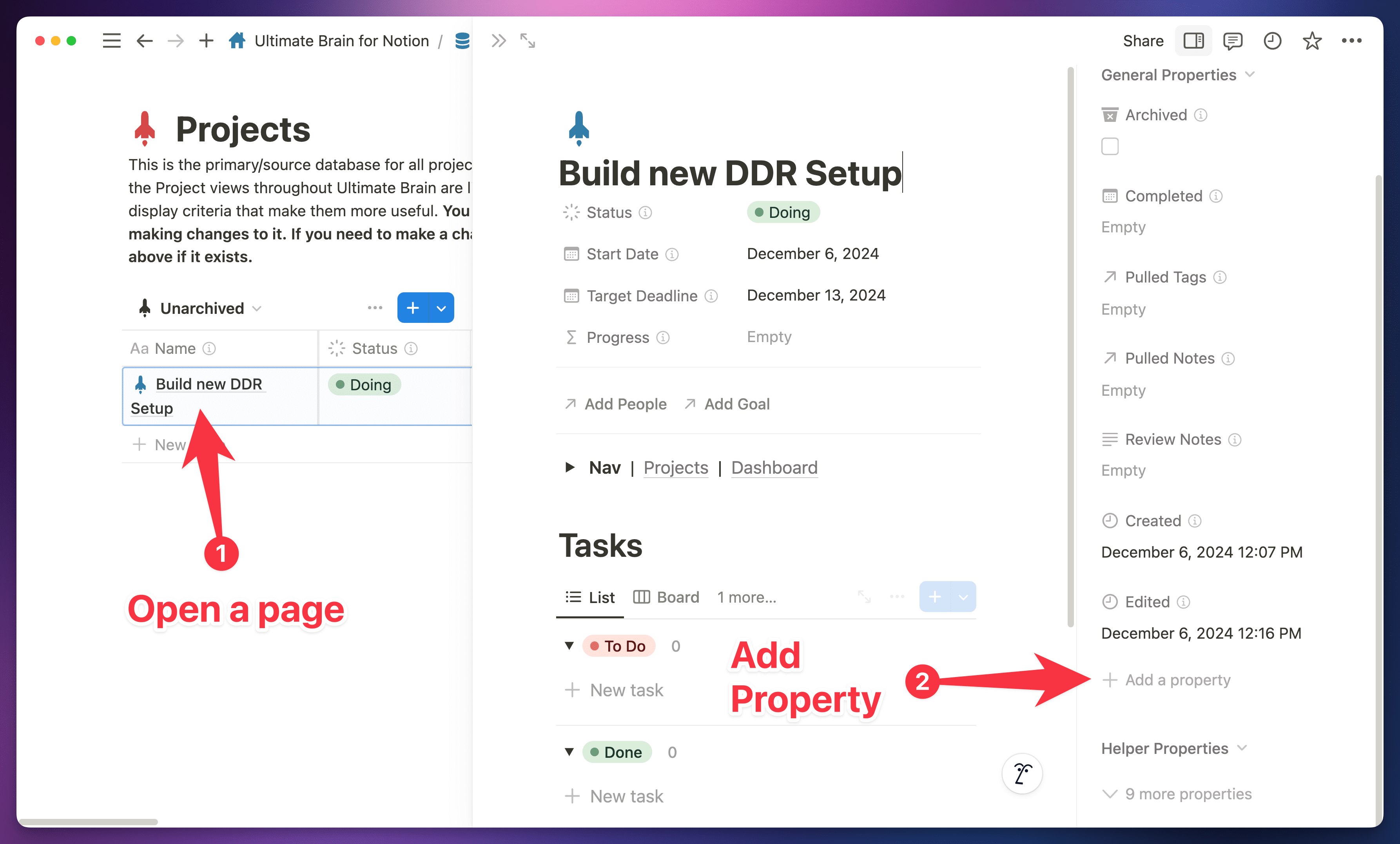 Adding New Database Properties - Thomas Frank