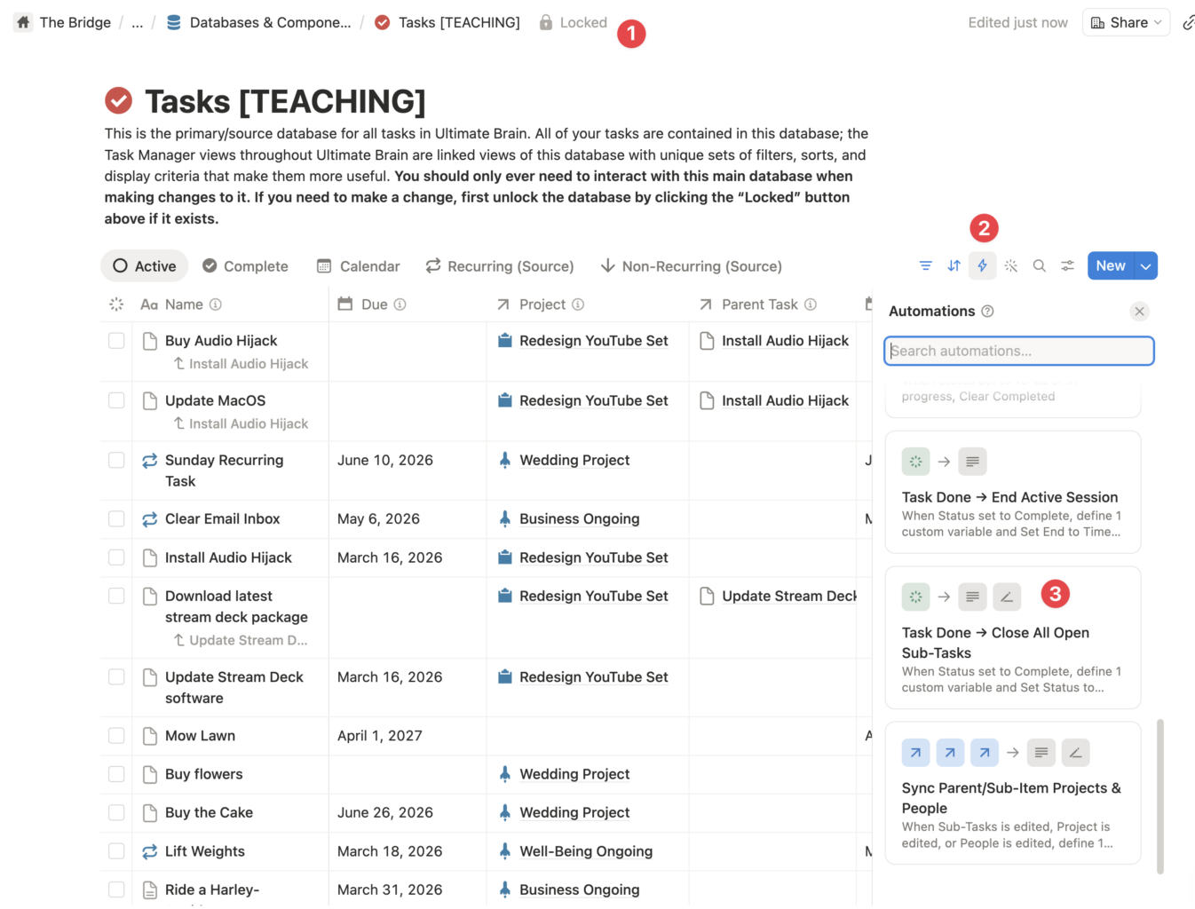 Setting the automation to active.