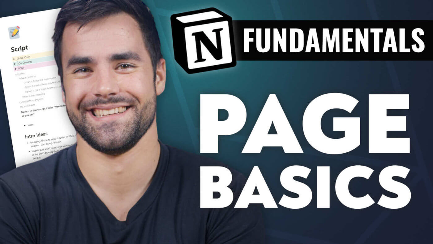 Page Basics - Notion Fundamentals with Thomas Frank