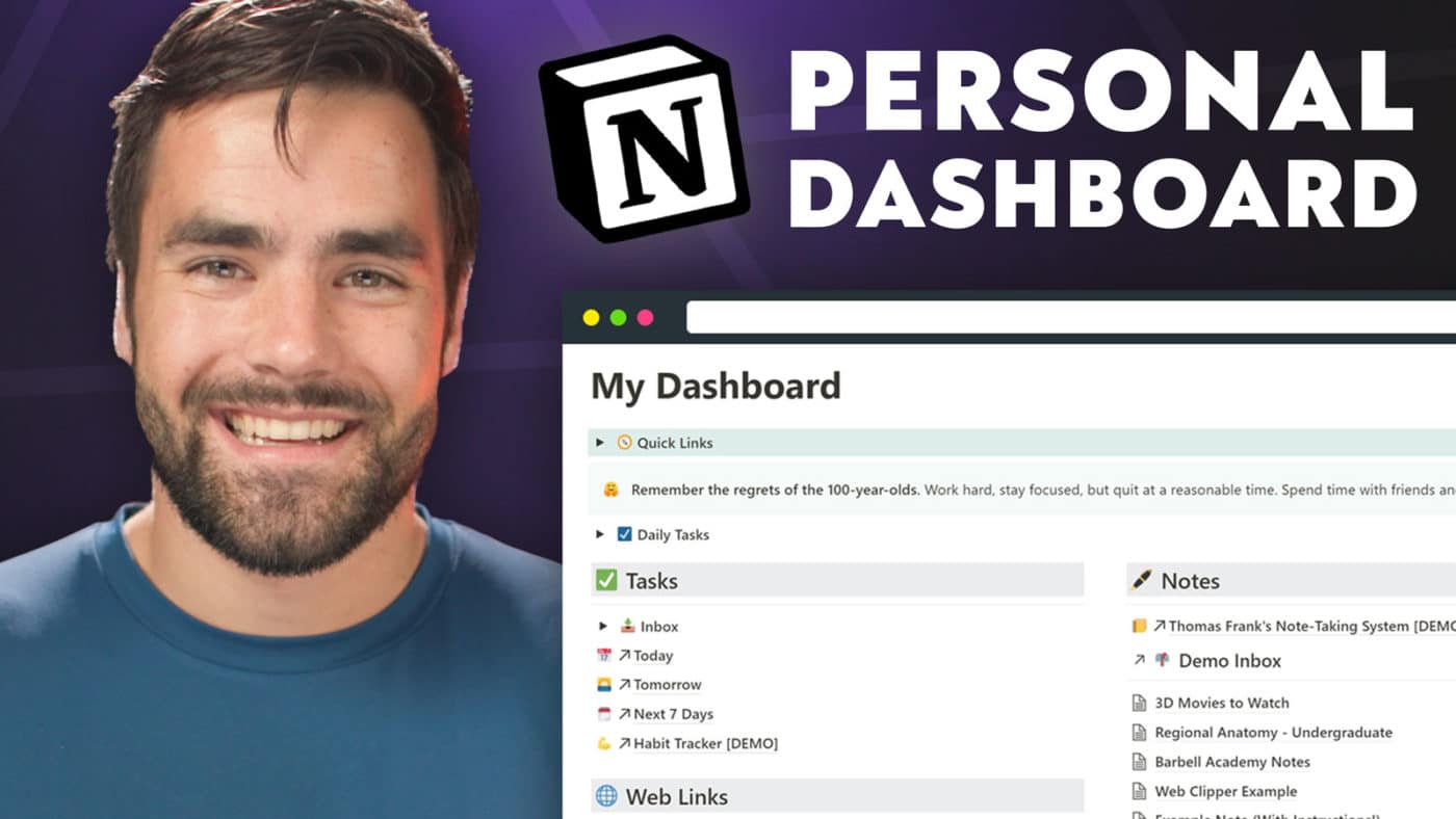 Notion Masterclass - Build a Personal Dashboard from Scratch