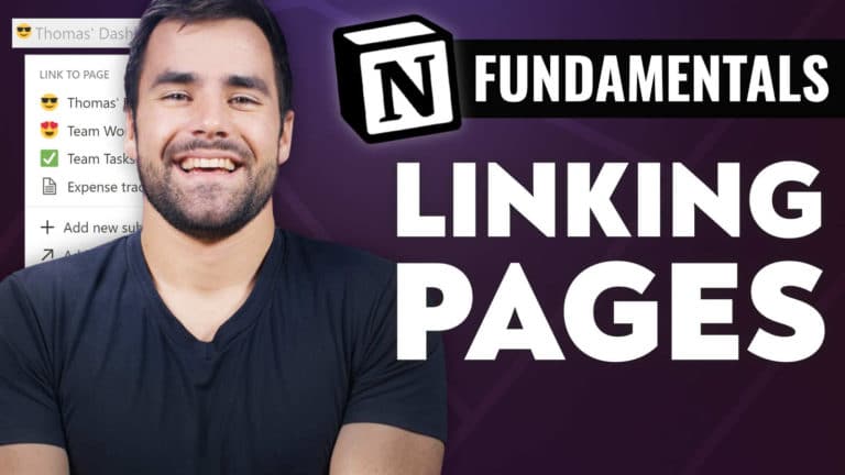 Page Links in Notion - Notion Fundamentals with Thomas Frank