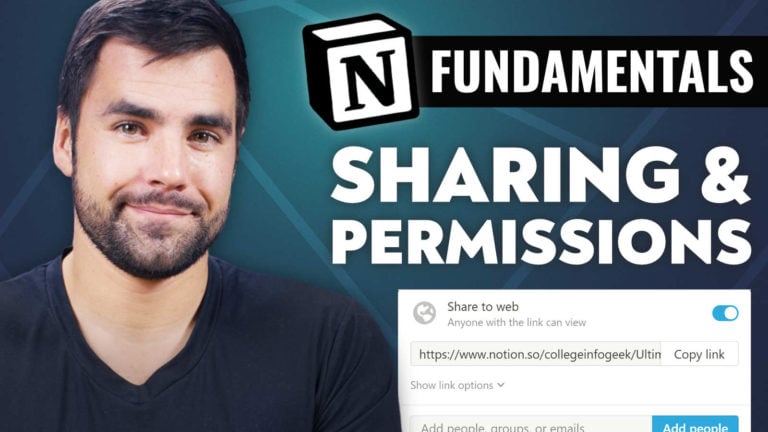 Sharing and Permissions - Notion Fundamentals with Thomas Frank