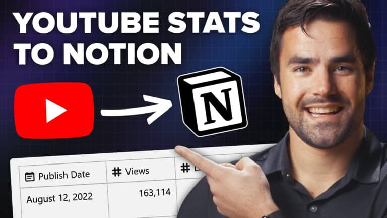 Send YouTube Stats to Notion Automatically - No Code Notion API Tutorial with Make - Thomas Frank