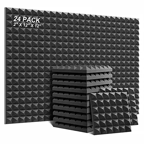 24 Pack Acoustic Foam Panels – 2 Inches Thick
