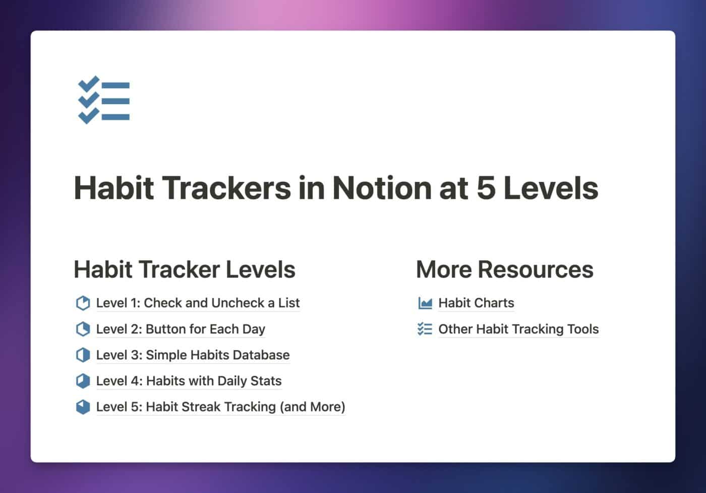 Habit Trackers template image
