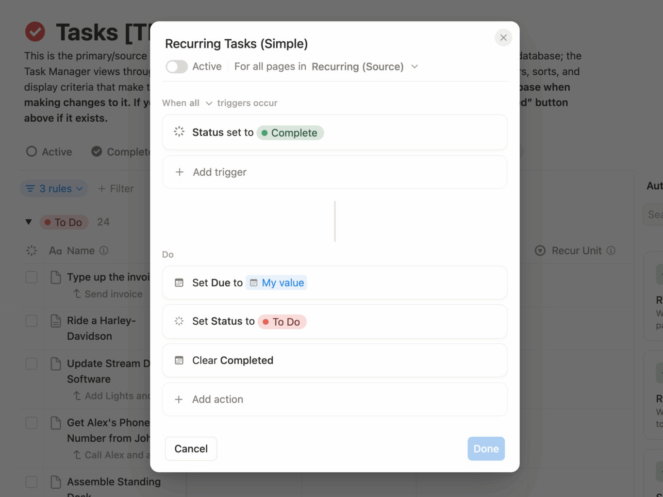 Screenshot of the automation. 