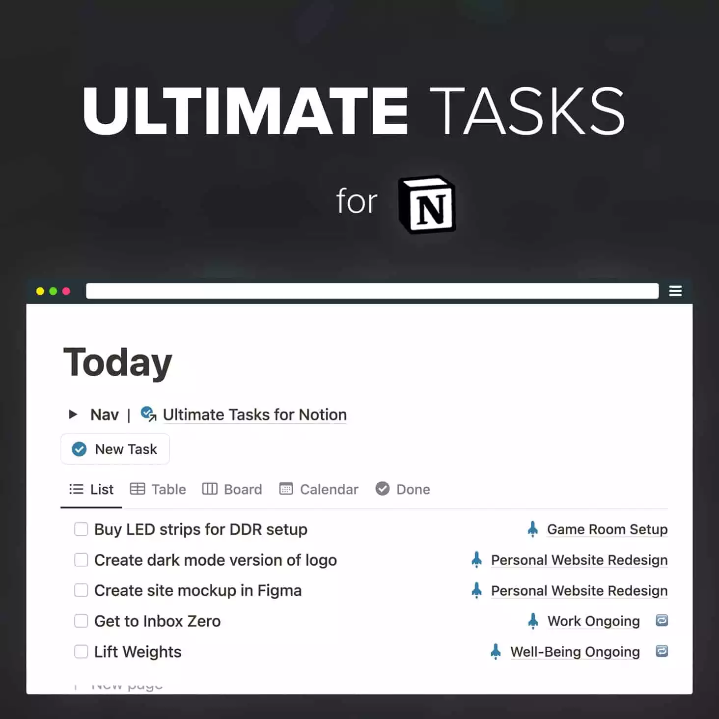 The Ultimate Task and Project Management Template for Notion