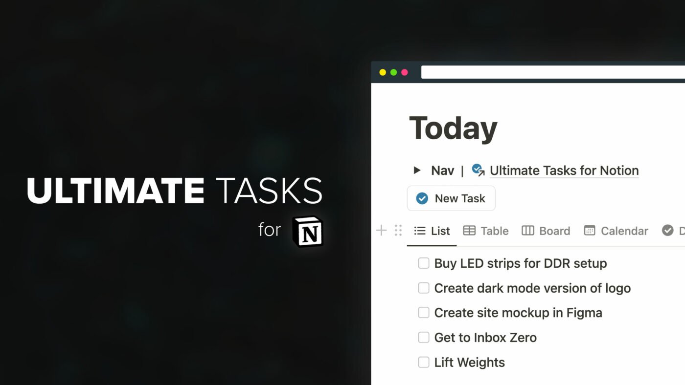 Ultimate Tasks and Projects for Notion