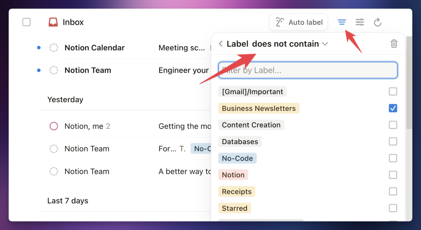 If you create a split view, you can undo it by simply removing the filter from the default inbox view. 