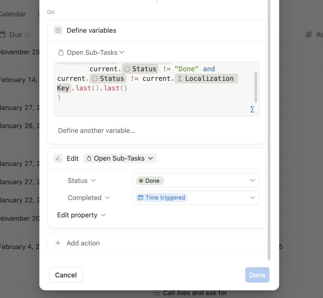 Second part of the automation