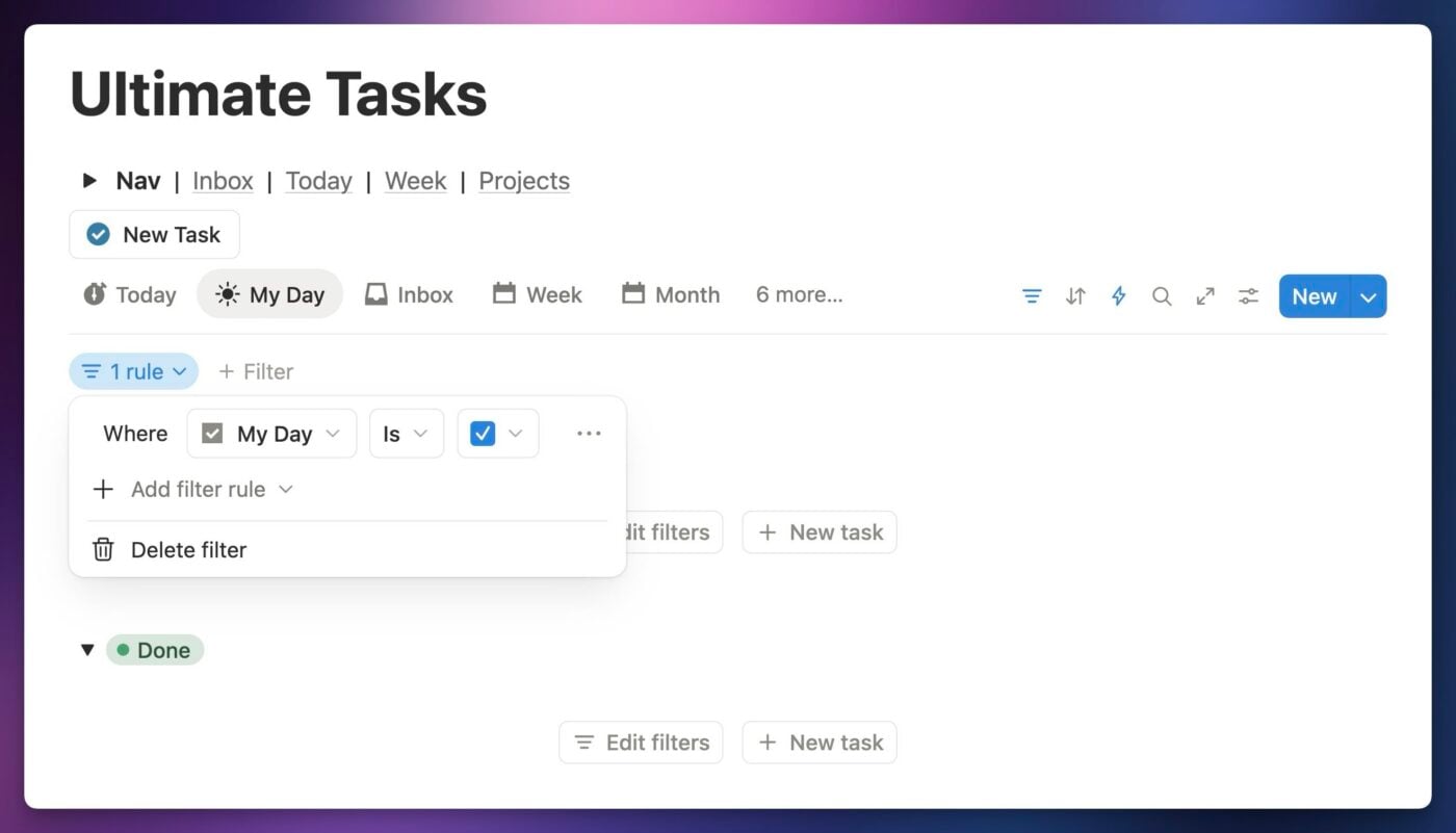 Creating the My Day View. 